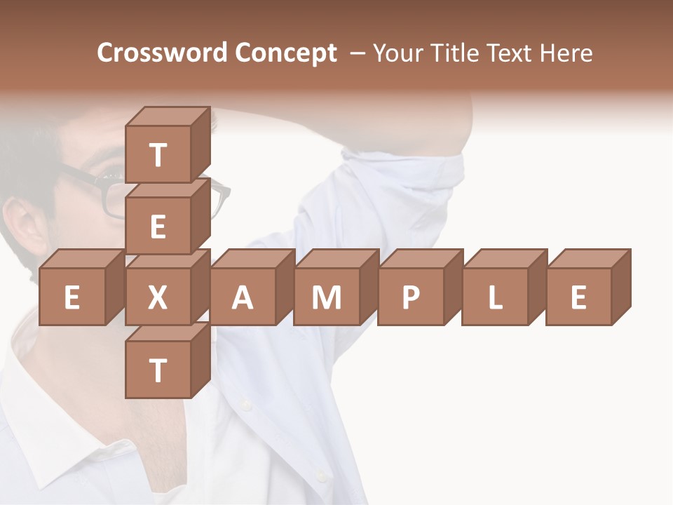 Blue Shirt Stubble PowerPoint Template