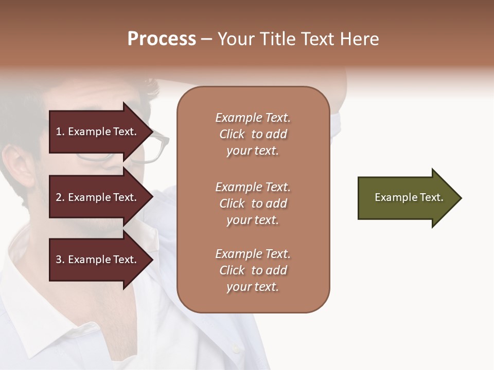 Blue Shirt Stubble PowerPoint Template