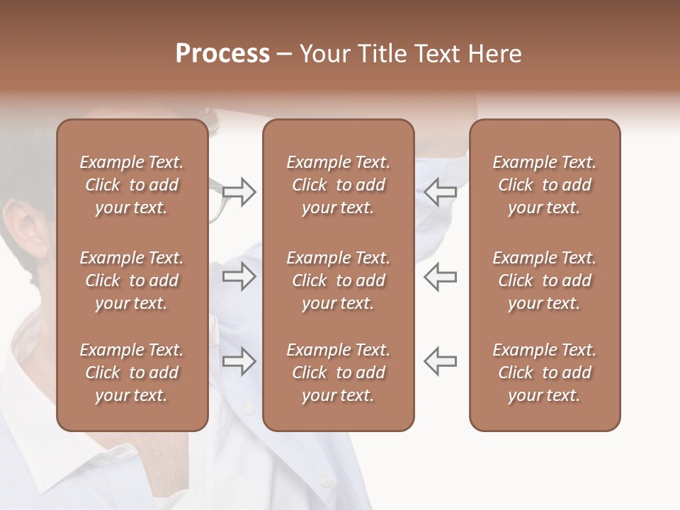 Blue Shirt Stubble PowerPoint Template