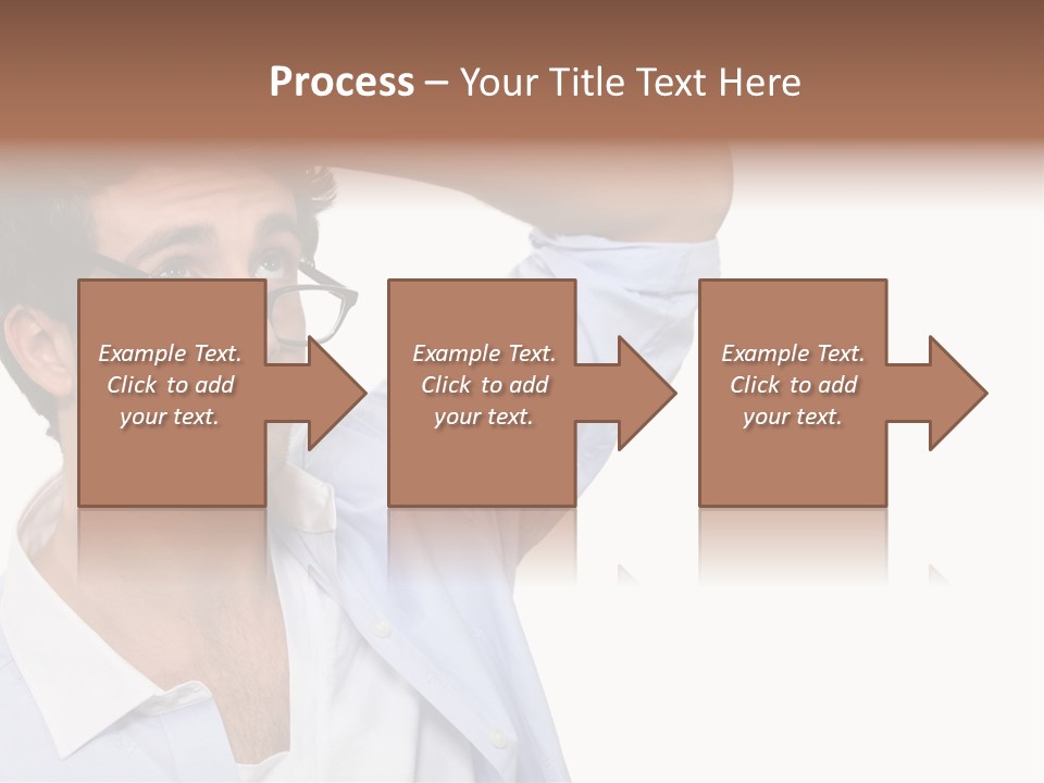 Blue Shirt Stubble PowerPoint Template