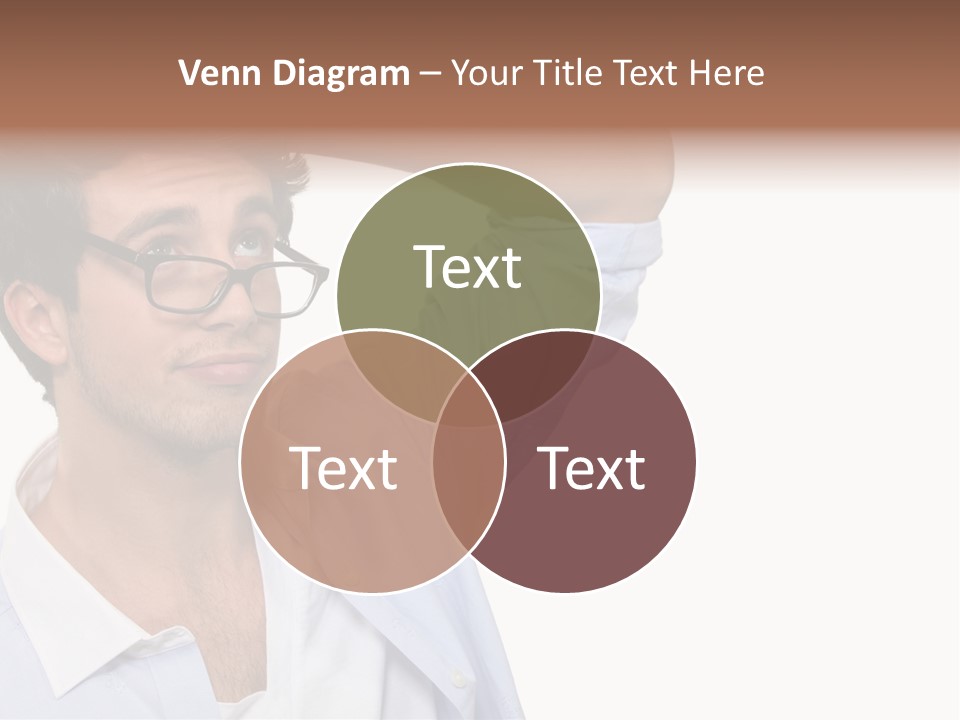 Blue Shirt Stubble PowerPoint Template