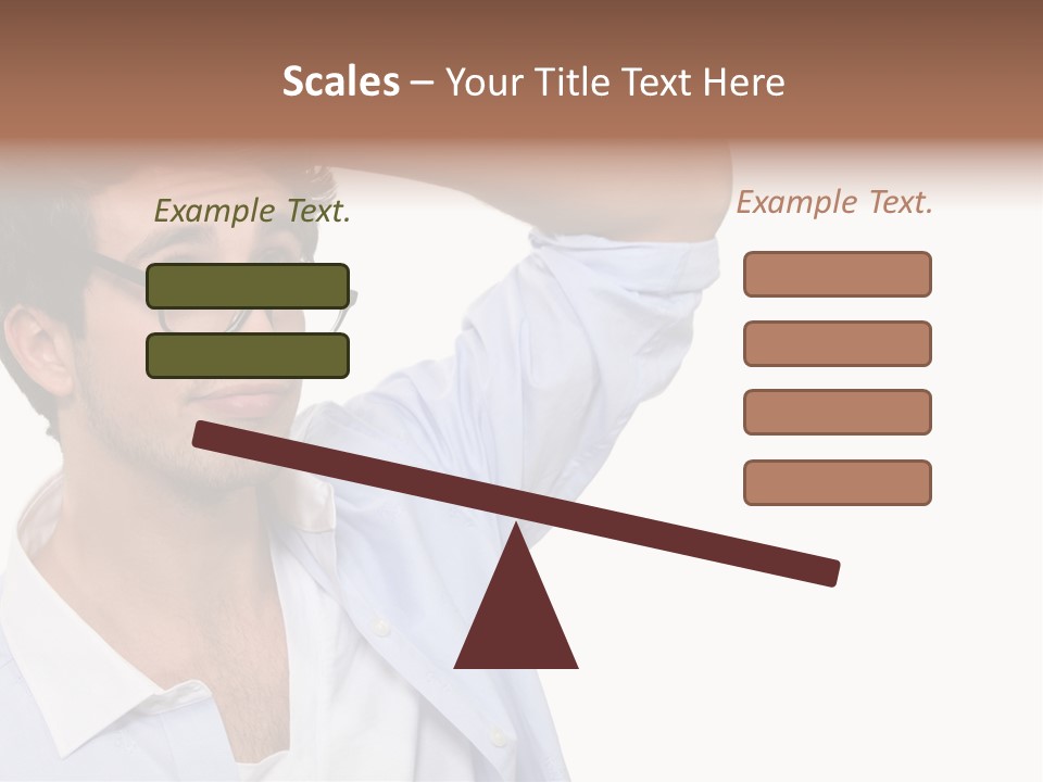 Blue Shirt Stubble PowerPoint Template