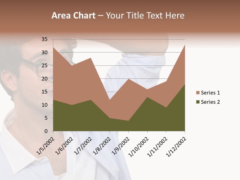 Blue Shirt Stubble PowerPoint Template