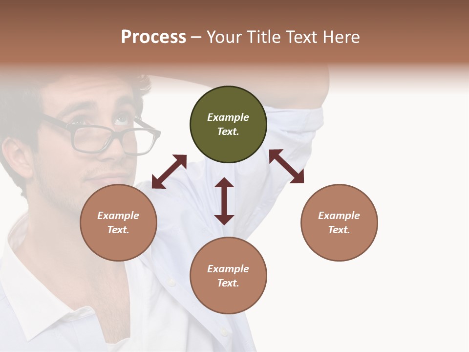 Blue Shirt Stubble PowerPoint Template