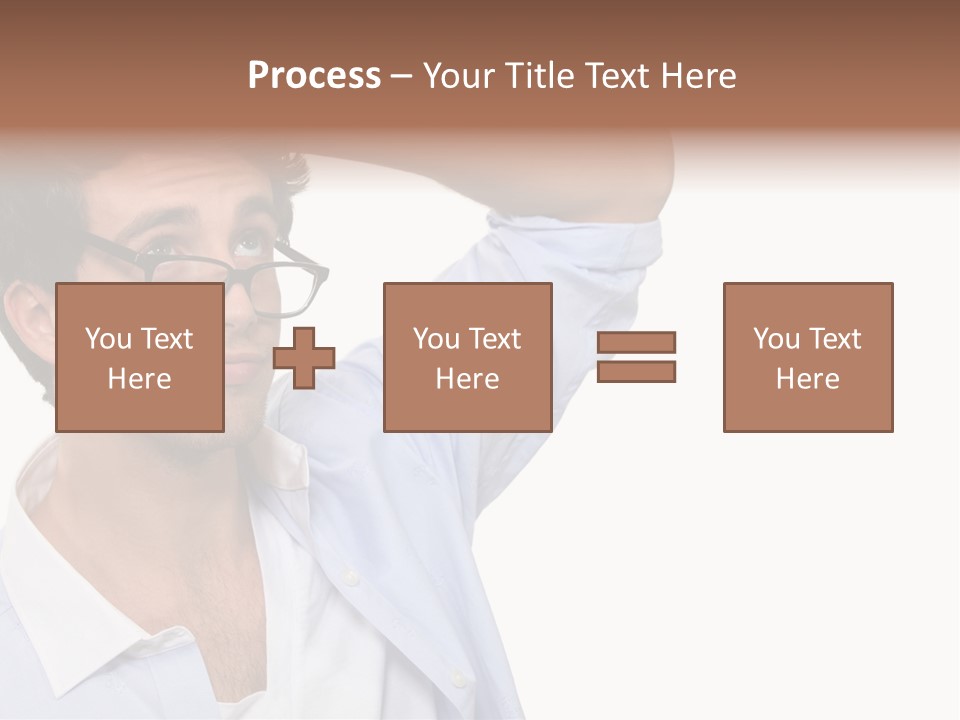 Blue Shirt Stubble PowerPoint Template