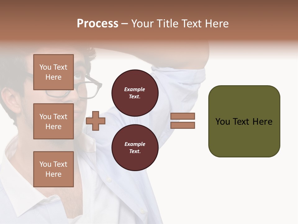 Blue Shirt Stubble PowerPoint Template