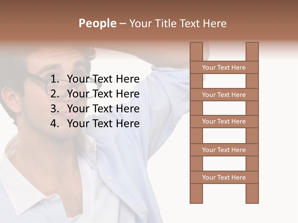 Blue Shirt Stubble PowerPoint Template