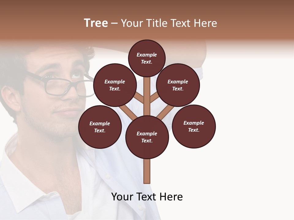 Blue Shirt Stubble PowerPoint Template