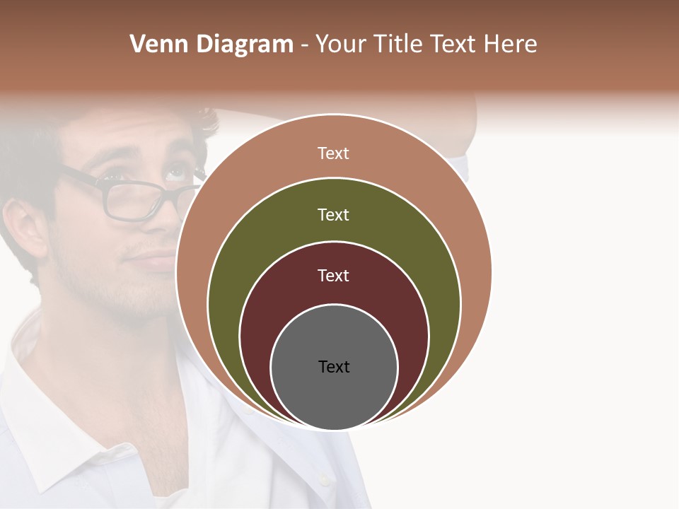 Blue Shirt Stubble PowerPoint Template