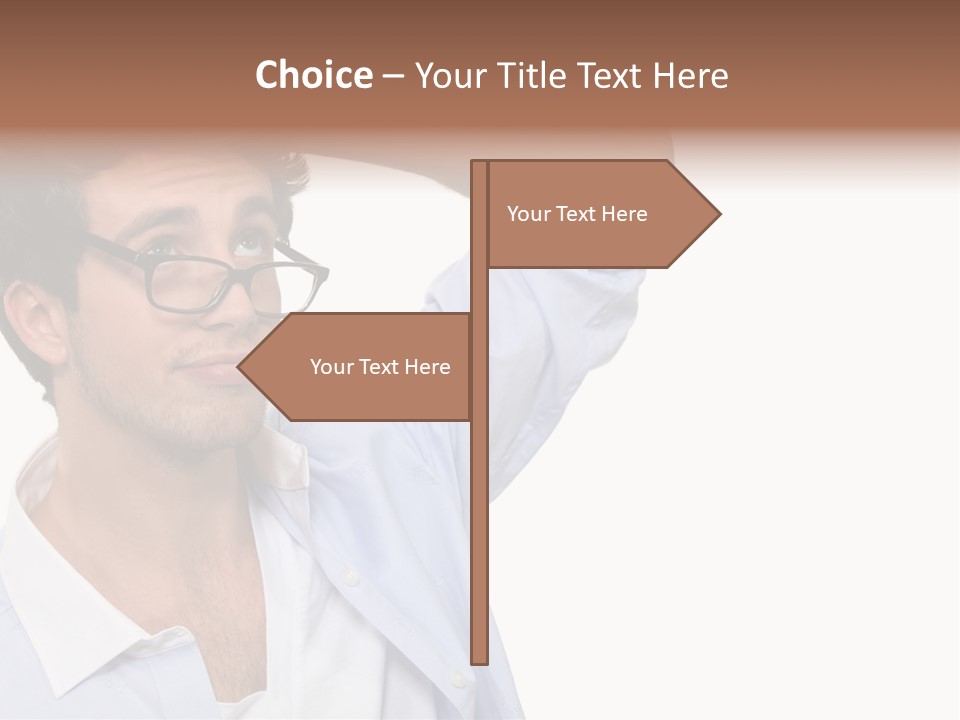 Blue Shirt Stubble PowerPoint Template