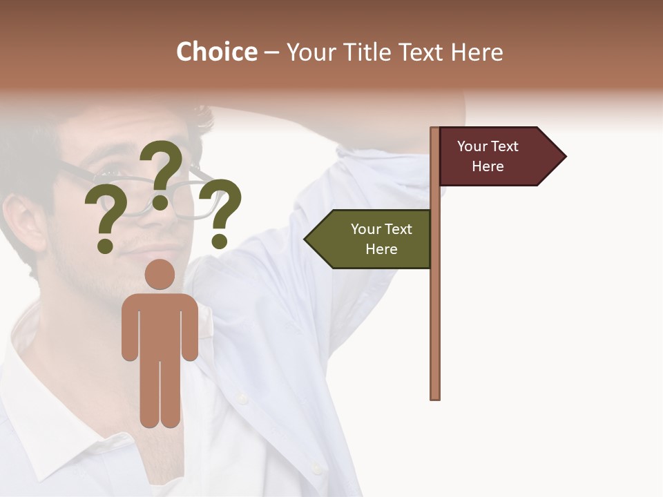 Blue Shirt Stubble PowerPoint Template