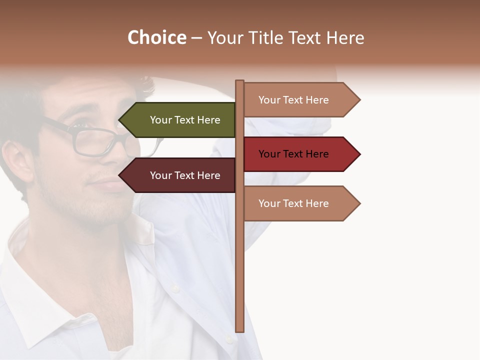 Blue Shirt Stubble PowerPoint Template