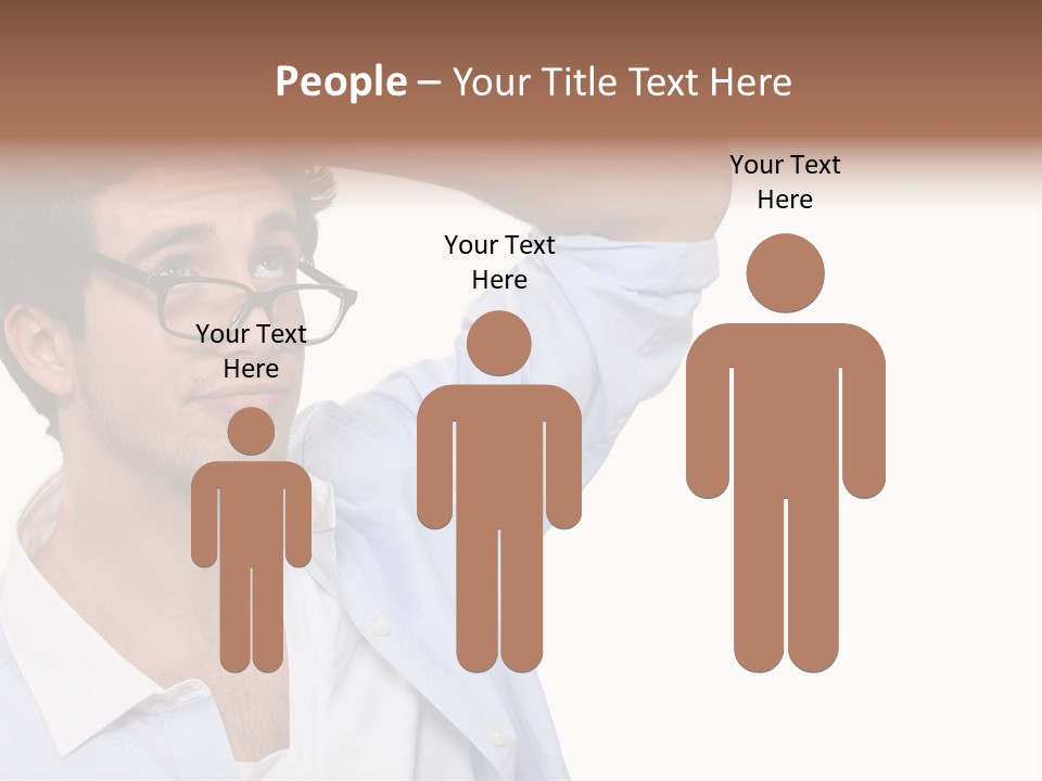 Blue Shirt Stubble PowerPoint Template