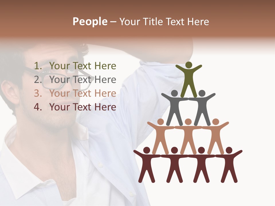 Blue Shirt Stubble PowerPoint Template