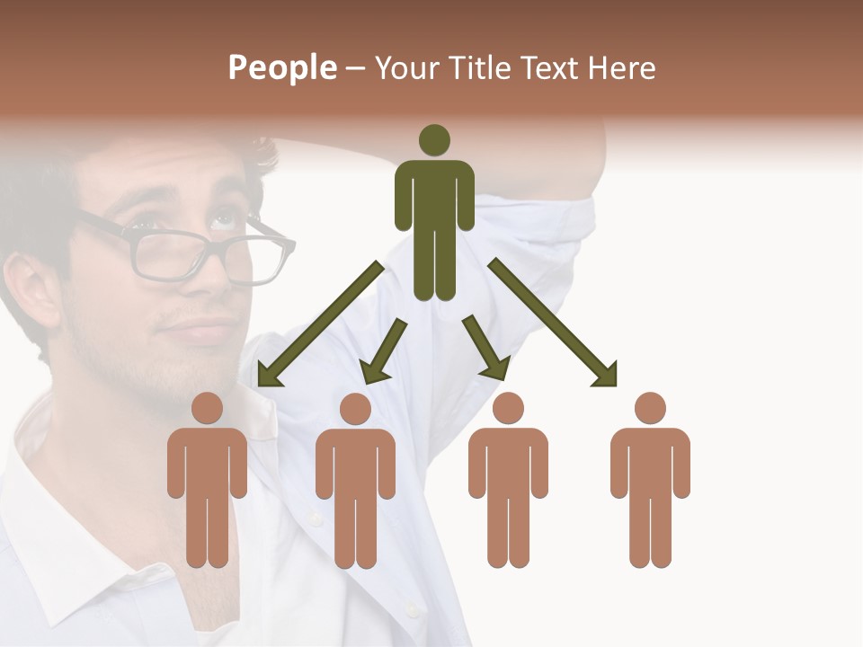 Blue Shirt Stubble PowerPoint Template