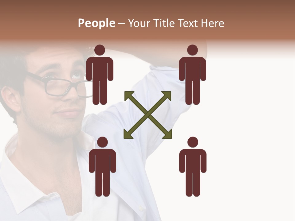 Blue Shirt Stubble PowerPoint Template