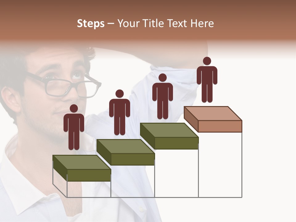 Blue Shirt Stubble PowerPoint Template