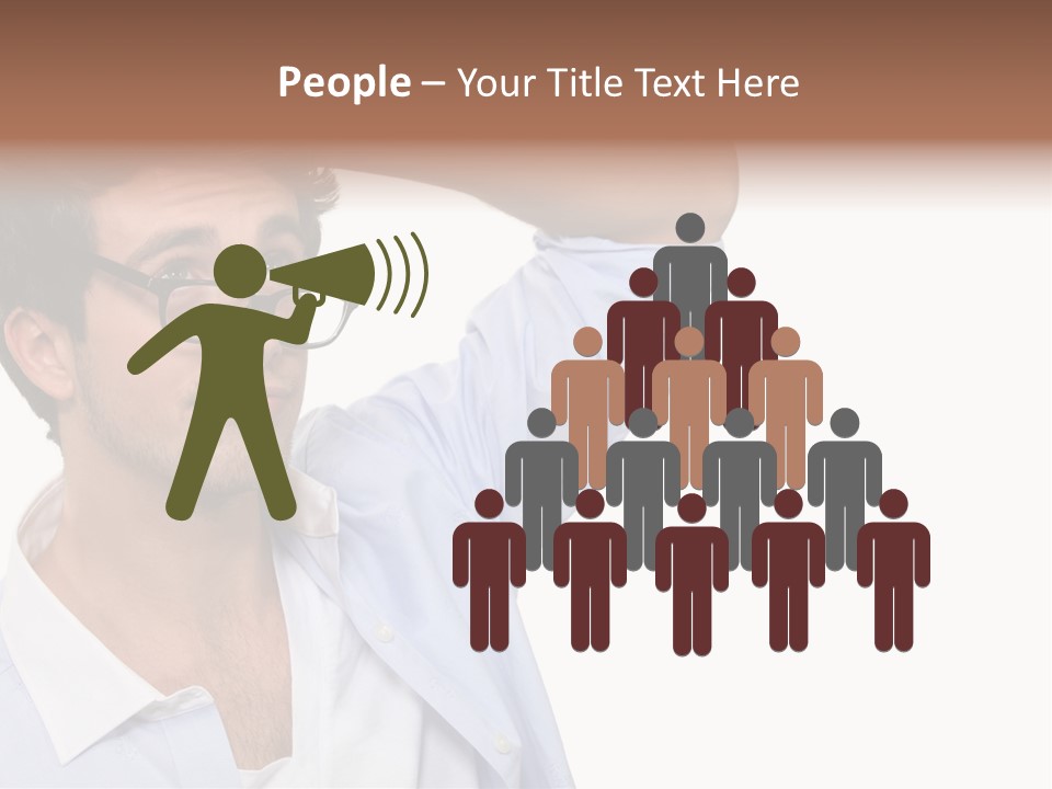 Blue Shirt Stubble PowerPoint Template