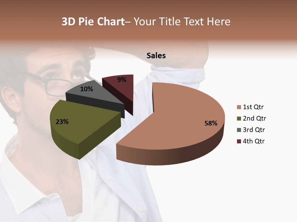 Blue Shirt Stubble PowerPoint Template