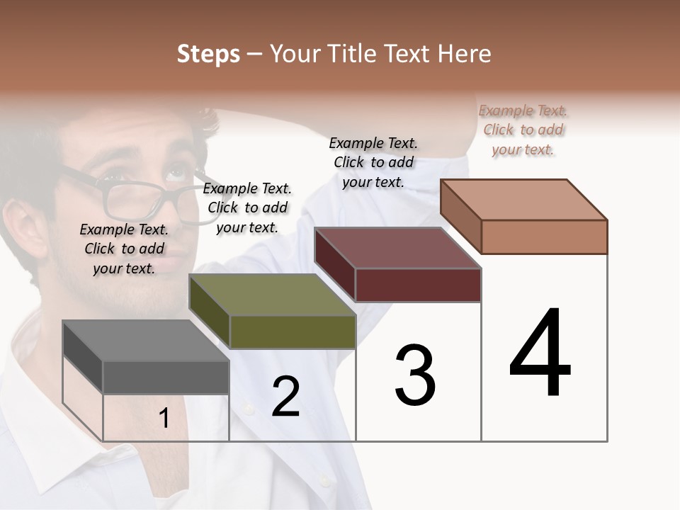 Blue Shirt Stubble PowerPoint Template