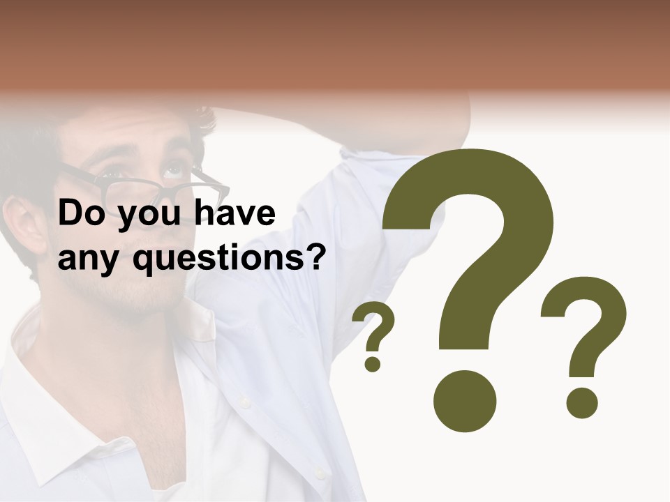 Blue Shirt Stubble PowerPoint Template