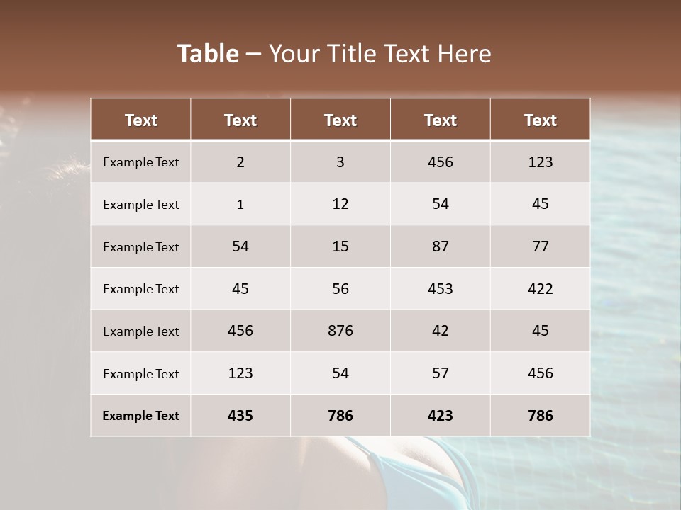 Resort Lifestyle Healthy PowerPoint Template