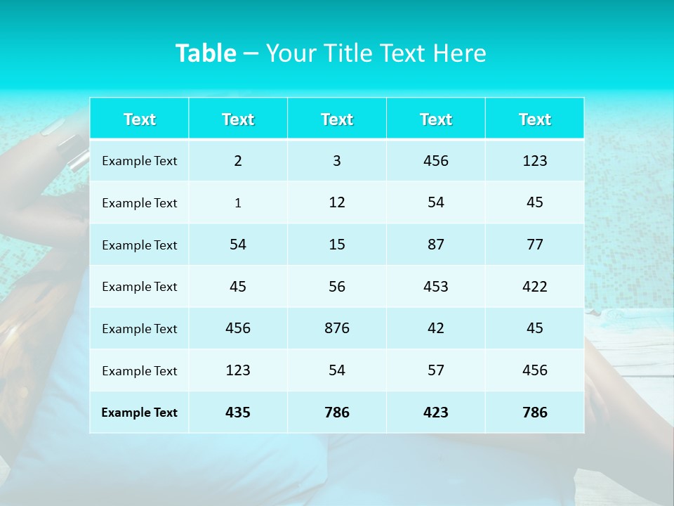 Pool Resort Healthy PowerPoint Template