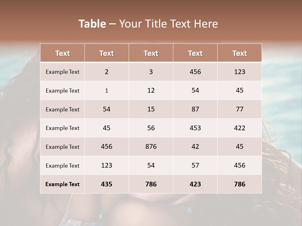 Beautiful Water Tanned PowerPoint Template
