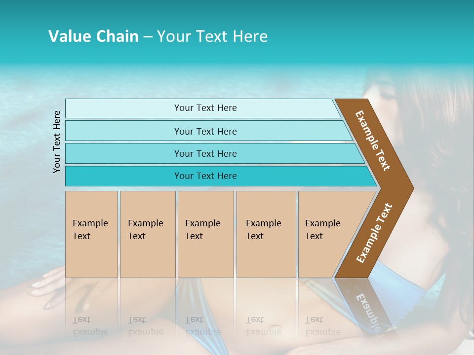 Sexy Lie Swimmingpool PowerPoint Template