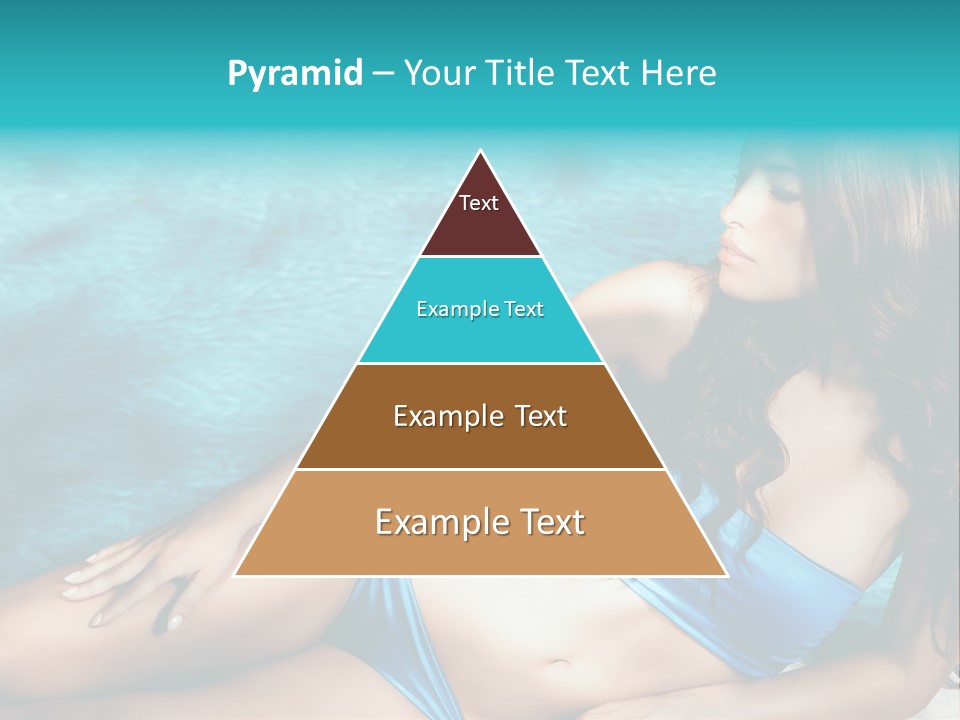 Sexy Lie Swimmingpool PowerPoint Template