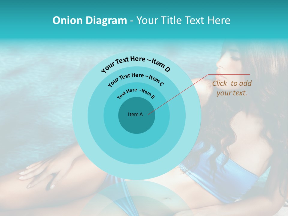 Sexy Lie Swimmingpool PowerPoint Template