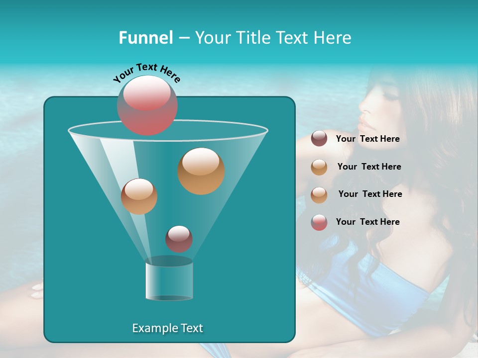 Sexy Lie Swimmingpool PowerPoint Template