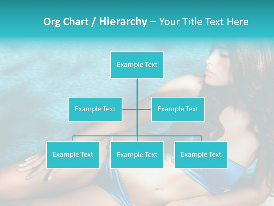 Sexy Lie Swimmingpool PowerPoint Template