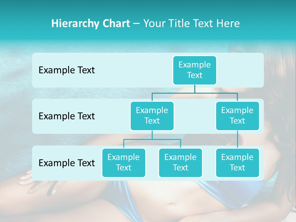 Sexy Lie Swimmingpool PowerPoint Template