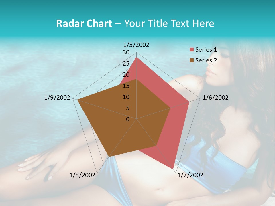 Sexy Lie Swimmingpool PowerPoint Template