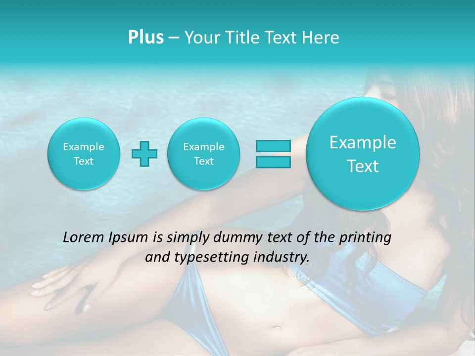 Sexy Lie Swimmingpool PowerPoint Template
