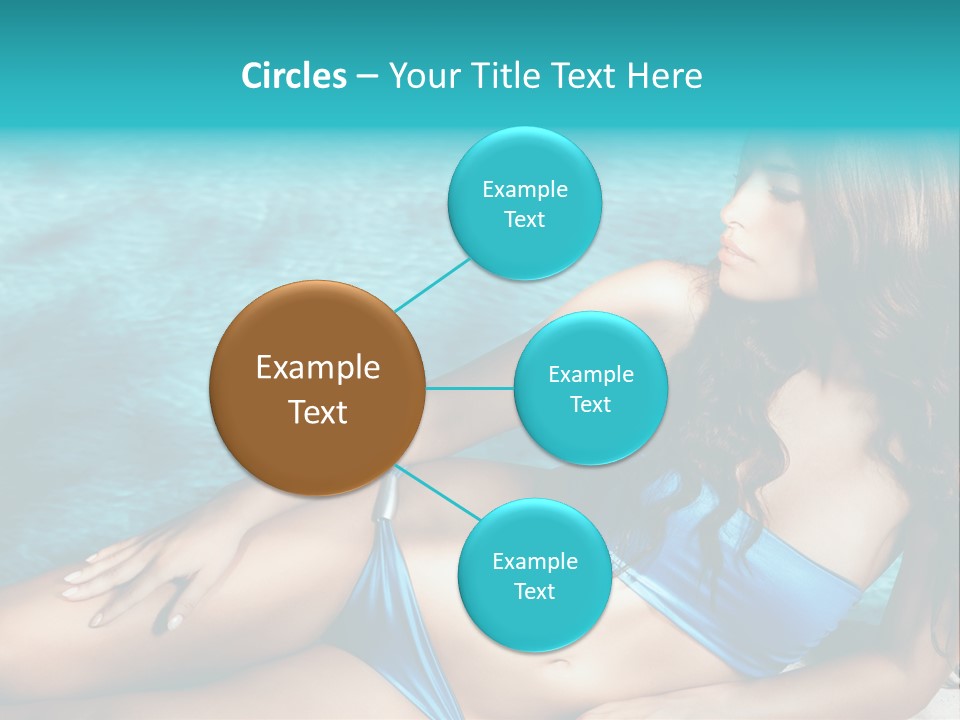 Sexy Lie Swimmingpool PowerPoint Template