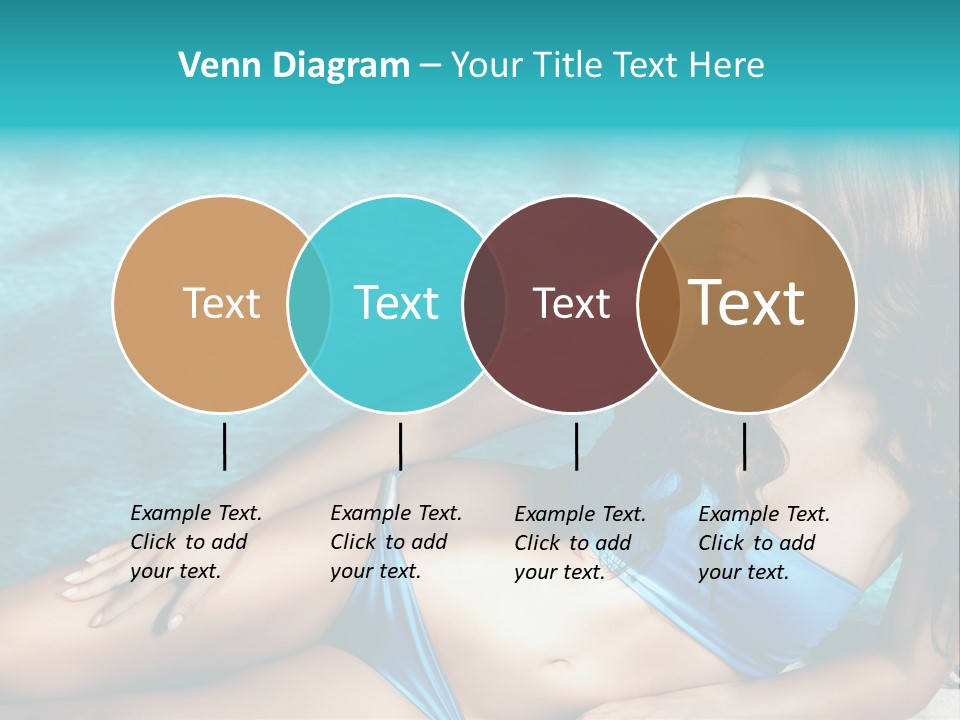 Sexy Lie Swimmingpool PowerPoint Template