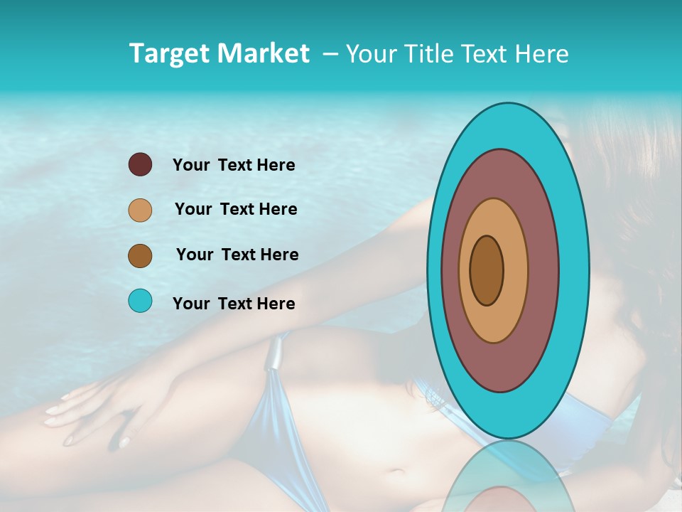 Sexy Lie Swimmingpool PowerPoint Template