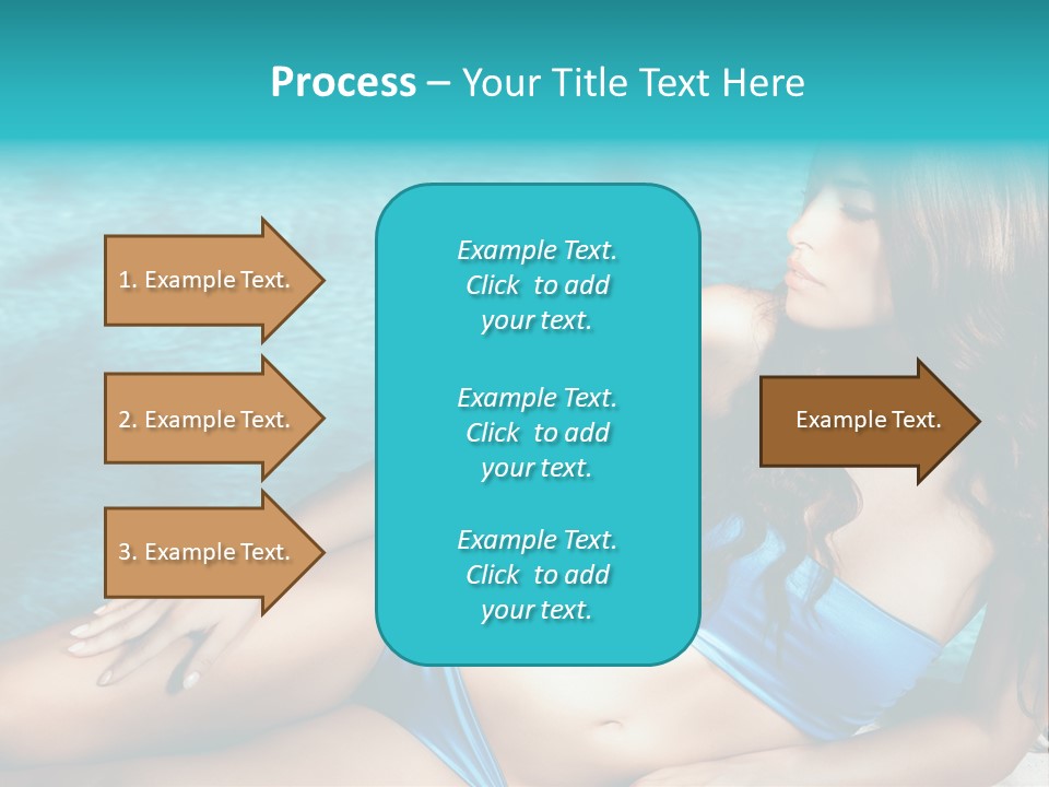 Sexy Lie Swimmingpool PowerPoint Template
