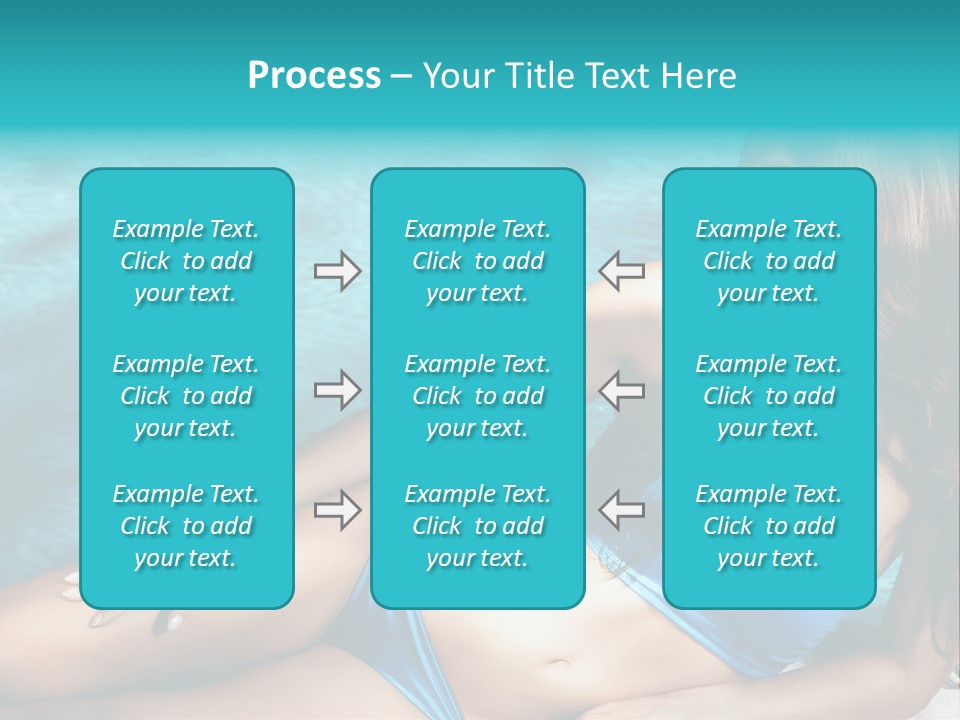 Sexy Lie Swimmingpool PowerPoint Template
