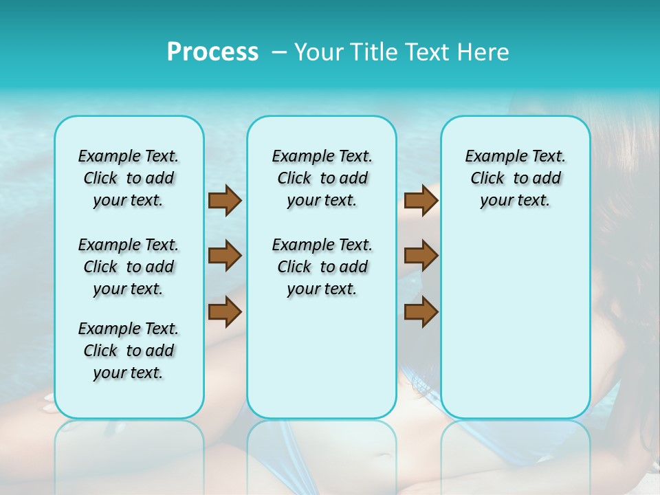 Sexy Lie Swimmingpool PowerPoint Template