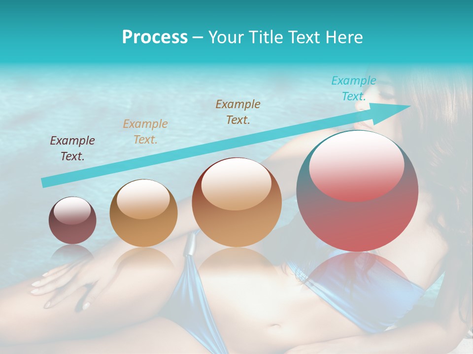 Sexy Lie Swimmingpool PowerPoint Template