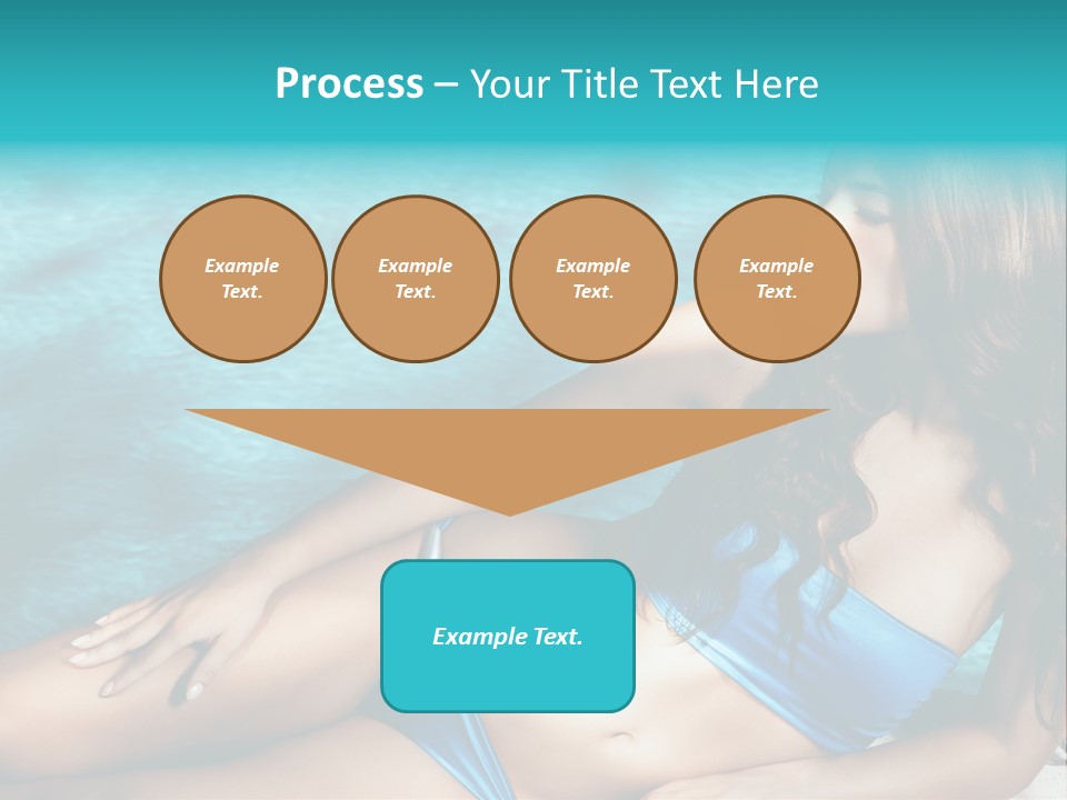 Sexy Lie Swimmingpool PowerPoint Template