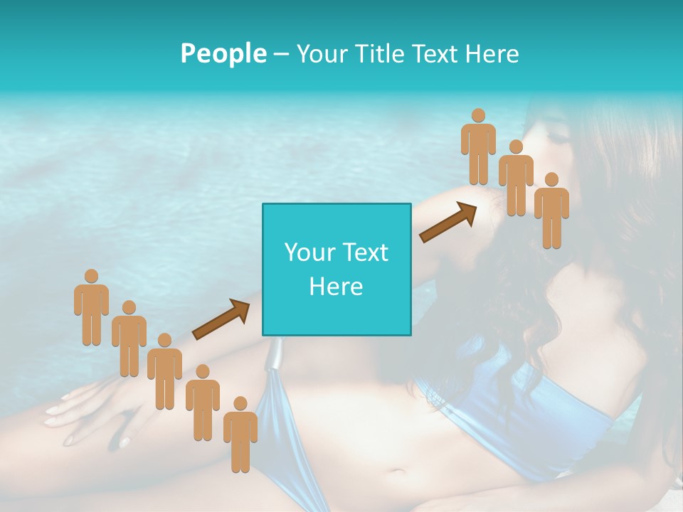 Sexy Lie Swimmingpool PowerPoint Template