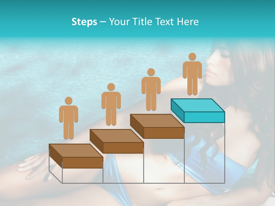 Sexy Lie Swimmingpool PowerPoint Template