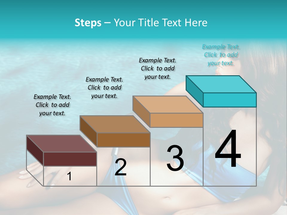 Sexy Lie Swimmingpool PowerPoint Template