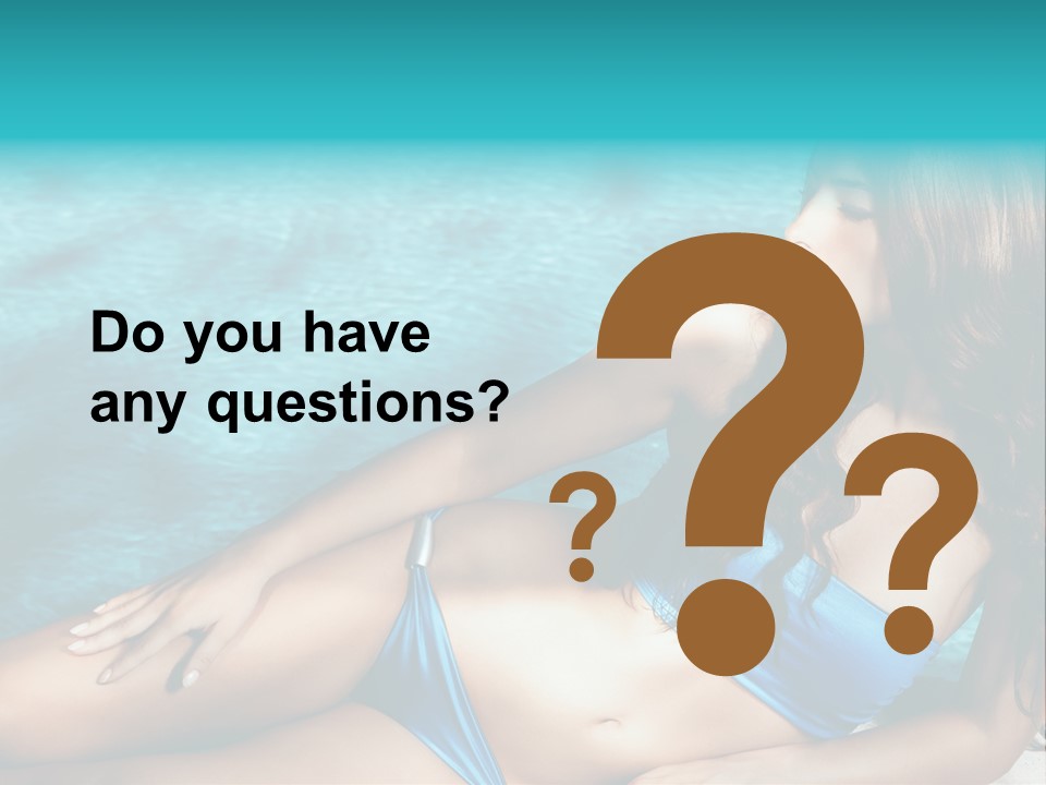 Sexy Lie Swimmingpool PowerPoint Template