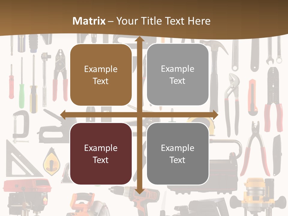 Spade Bit Collage Adjustable Wrench PowerPoint Template