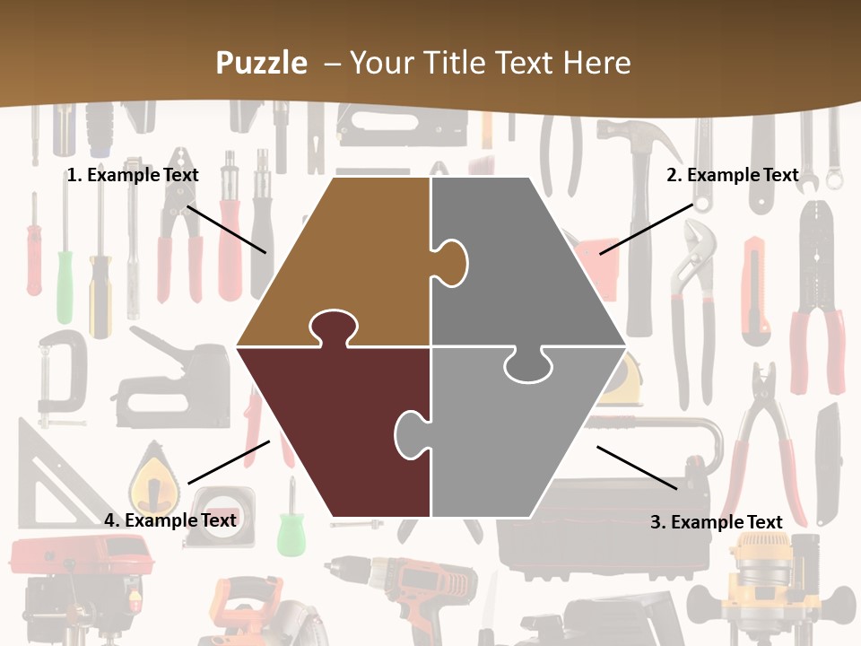 Spade Bit Collage Adjustable Wrench PowerPoint Template